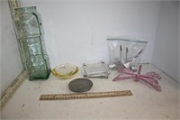 Glass Jar, Vintage Round Glass Ashtray