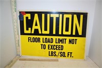 Caution Floor Load Limit Sign