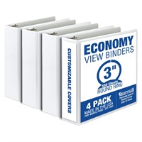 Samsill Economy 3 Inch 3 Ring Binder, Made in The