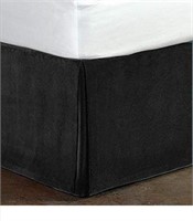 New (Size Twin) Wrap Around Bed Skirt Black Color