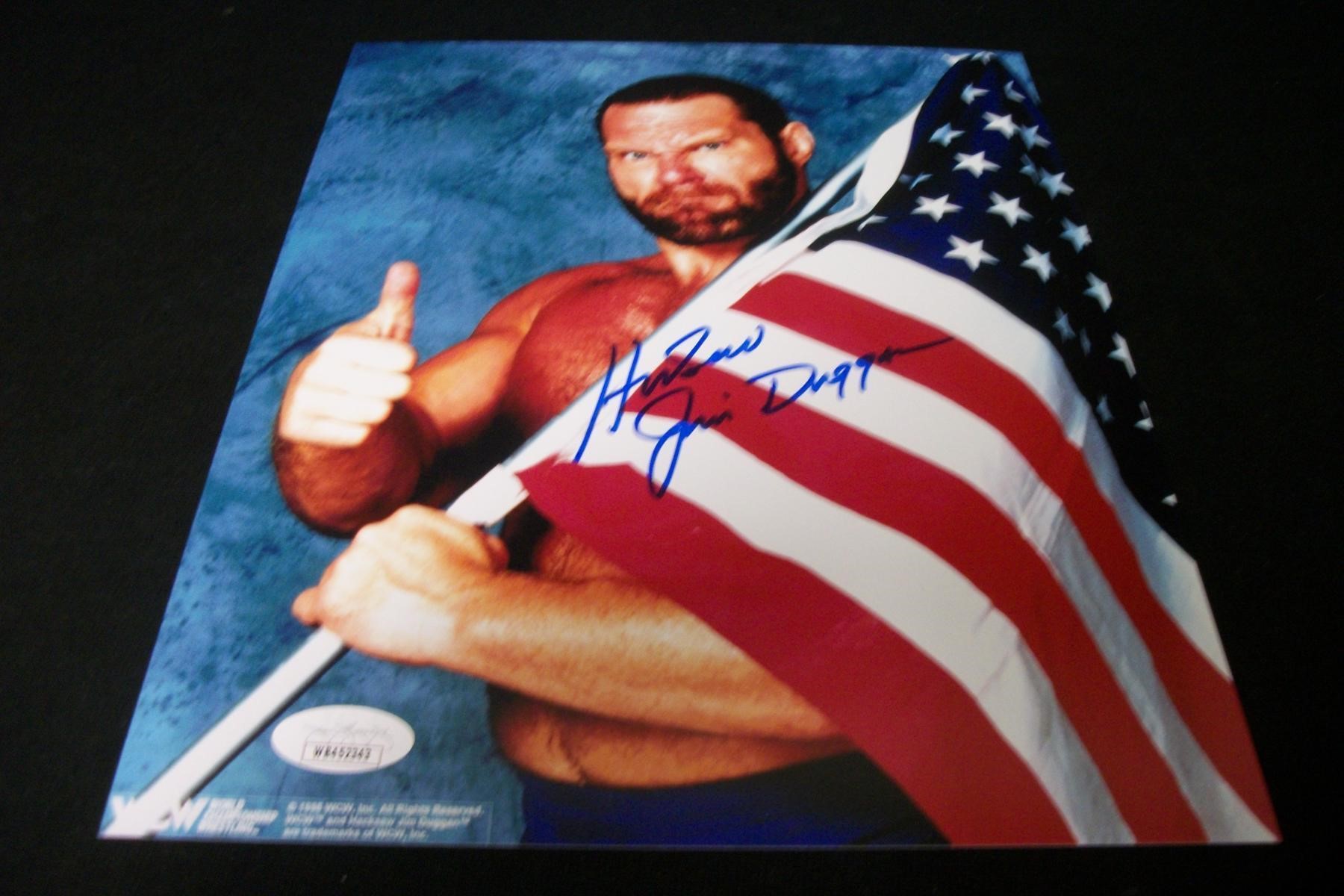 HACKSAW JIM DUGGAN SIGNED 8X10 PHOTO JSA