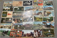vintage new, and used postcards featuring Amish