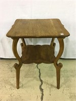Antique Square Lamp Table w/ Lower