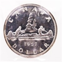 Canada 1957 Silver Dollar PL65 ICCS