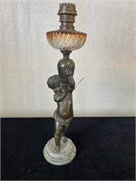 Cherub Carrying Vase Figural Table Lamp No Cord