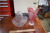Crystal Basket & Vase
