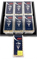 x7- Boxes of .17 HMR CCI FMJ cartridges, -x7 boxes