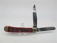 J.A. HENCKLES RED STAG DUAL BLADE POCKET KNIFE
