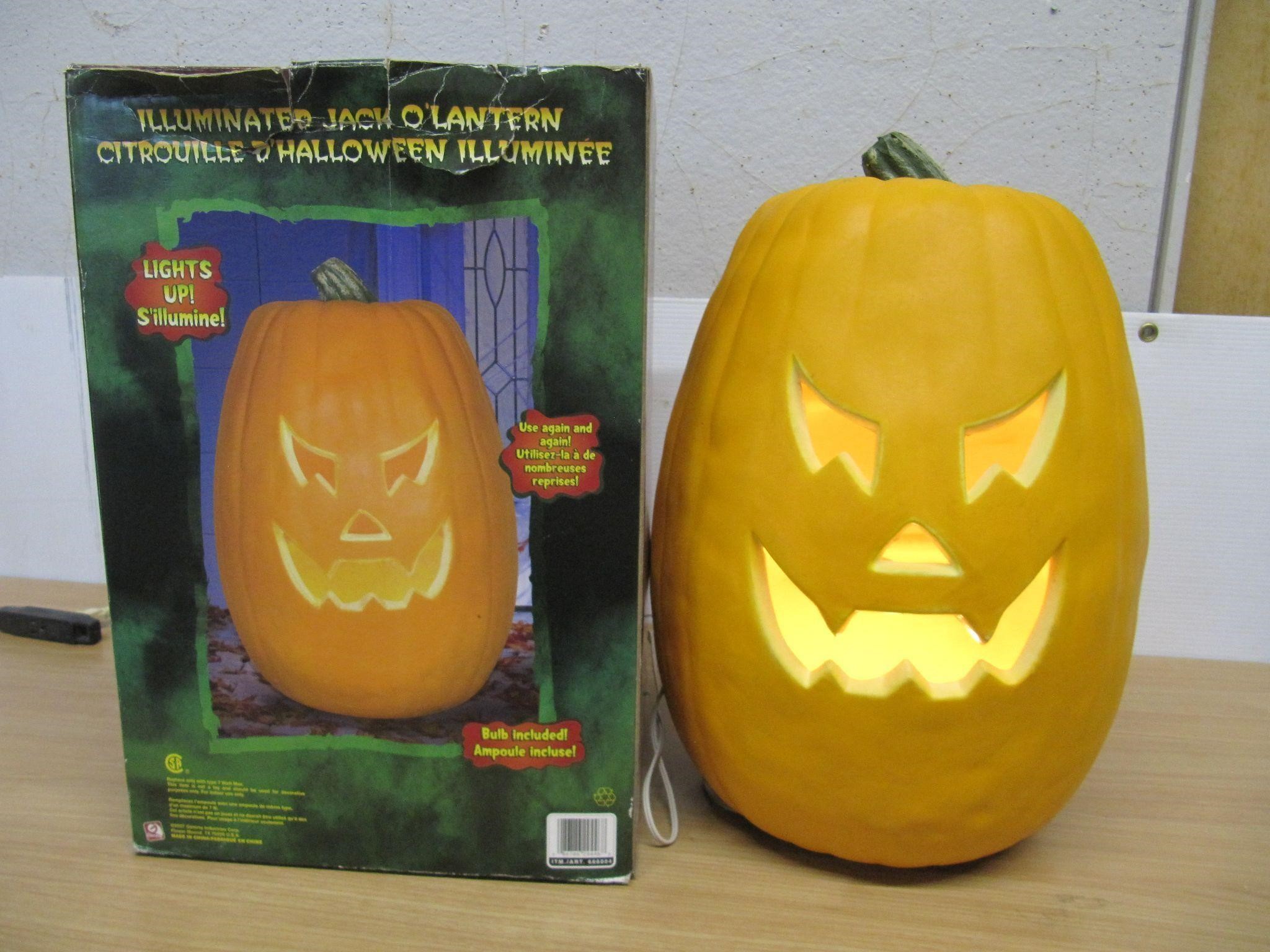 LIGHTED PUMPKIN DECORATION