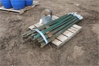 Approx. (35) Fence Posts W/ Fencing Supplies