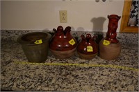441: (4) Pcs assorted pottery