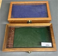 2 - 8" by 14" Custom Wood Presentation Cases