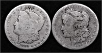 TWO CULL SILVER DOLLARS