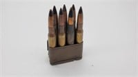 8mm 1952 in Metal Holder 7 Rounds + 33 Rounds