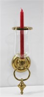 Brass Wall Sconce Candle Stick Holder 16"