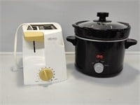 2 QT Slow Cooker & Rival Toaster