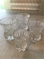 Lot of 4 Vintage Glass Toothpick Holders
