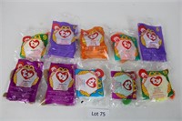 10 assorted -McDonalds TY Beanie Babies