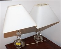 2PC CLEAR GLASS LAMPS