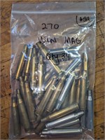 34 Pc. 270 Winchester Mag Once Fired Range Brass