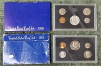 TWO PROOF SETS 1983 & 1968