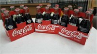 3 Six Packs Collectable Coca - Cola Bottles