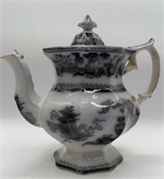 Adam’s& Sons Transfer-ware Tea Pot-Stoneware
