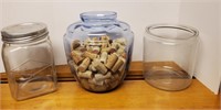 Glass jars, corks, Aridor Jar