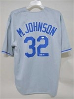 Signed Magic Johnson Dodgers Jersey w/COA