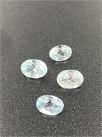 3.40 TCW Oval Cut Blue Topaz Gems GIA