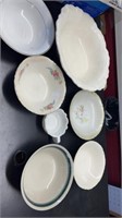 Vintage bowls, wash basin, ironstone, floral,