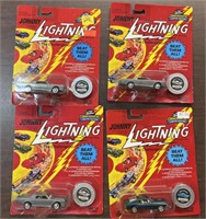 (4) Johnny Lightning commemorative edition diecast