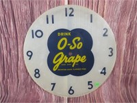 O-So Grape Soda Glass Clock Face