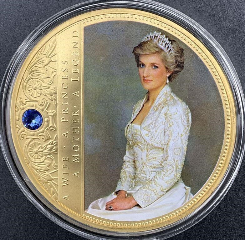 Princess Diana 2.5in 24K Gold Layered Medal