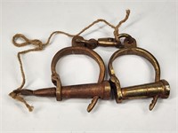 ANTIQUE HANDCUFFS W/ KEY