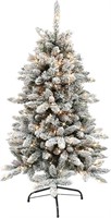 4.5ft Flocked Artificial Christmas Tree MSRP 152.9