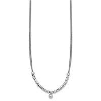 Sterling Silver Fancy 2-strand Necklace