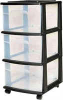 3 Drawer Small Plastic  Rolling Storage MSRP 46.99