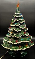 Vintage 20” Lighted Ceramic Christmas Tree