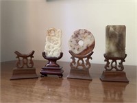 3 Asian Hardstone / Jade Carvings