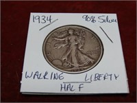 1934-90% Silver Walking Liberty half dollar US