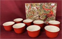 HALL KITCHENWARE SMALL EIGHT RICE/DESSERT BOWLS