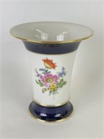 Meissen Floral Trumpet Vase