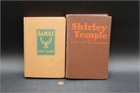 2 Vtg. Books: Bambi 1929 & Shirley Temple 1945