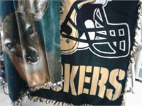 Green Bay Packers and Deer-Head fleece throw