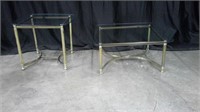 GLASS TOP COFFEE AND END TABLE