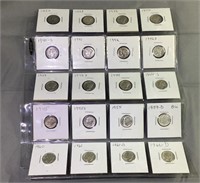 Lot of mercury and Roosevelt Silver Dimes