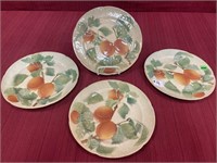 4 Majolica Apricot Plate by Keller & Guerin