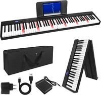 Kmise 88 Keys Foldable Piano Keyboard