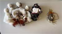 Turtle Pouch, Dream Catcher, Alaskan Doll